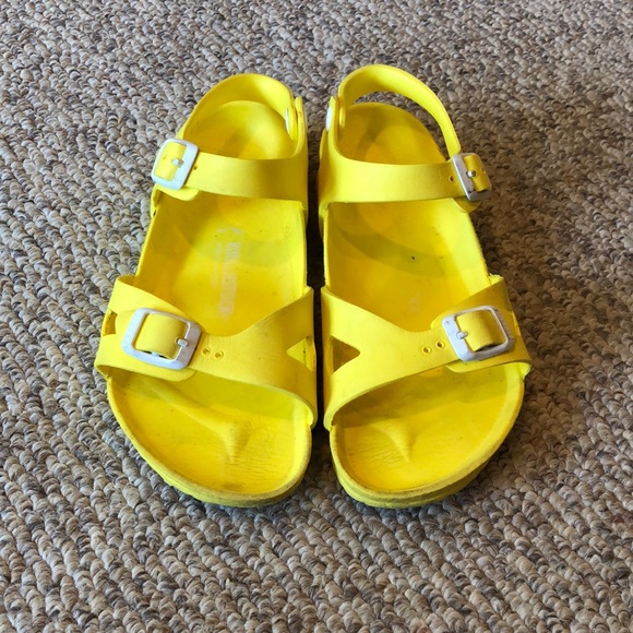 rubber birkenstock yellow